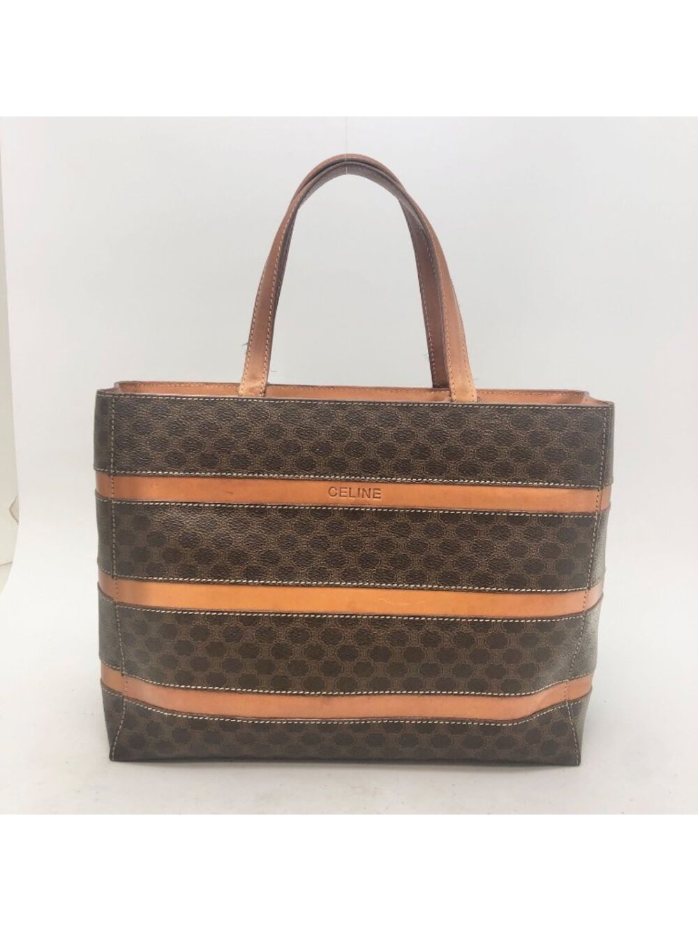 Celine Macadam Tote Bag Caramel Color Brown GH
